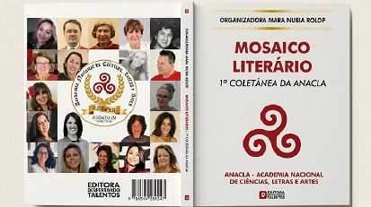 Capa da I Coletânea Mosaico Literário da ANACLA
